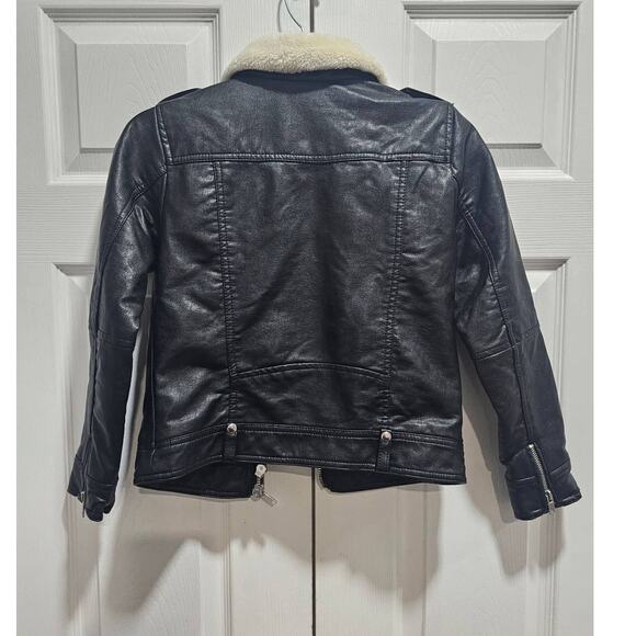 Girl's Forever 21 Faux Leather Jacket SIZE 11/12 New Black - Picture 2 of 2